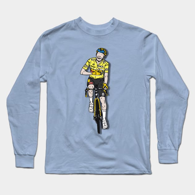 Jonas Vingegaard Champion Tour de France 2022 - Yellow jersey Long Sleeve T-Shirt by p3p3ncil